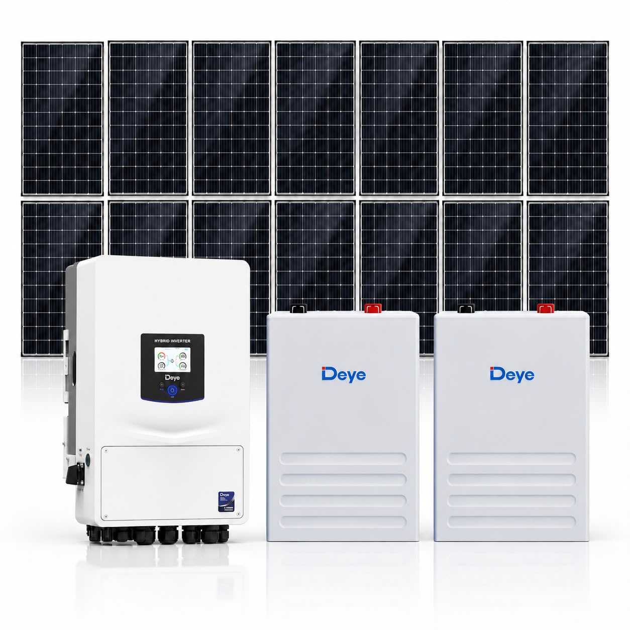8kW Deye hybrid solar system with 10 600W solar panels and 5kWh Deye lithium battery