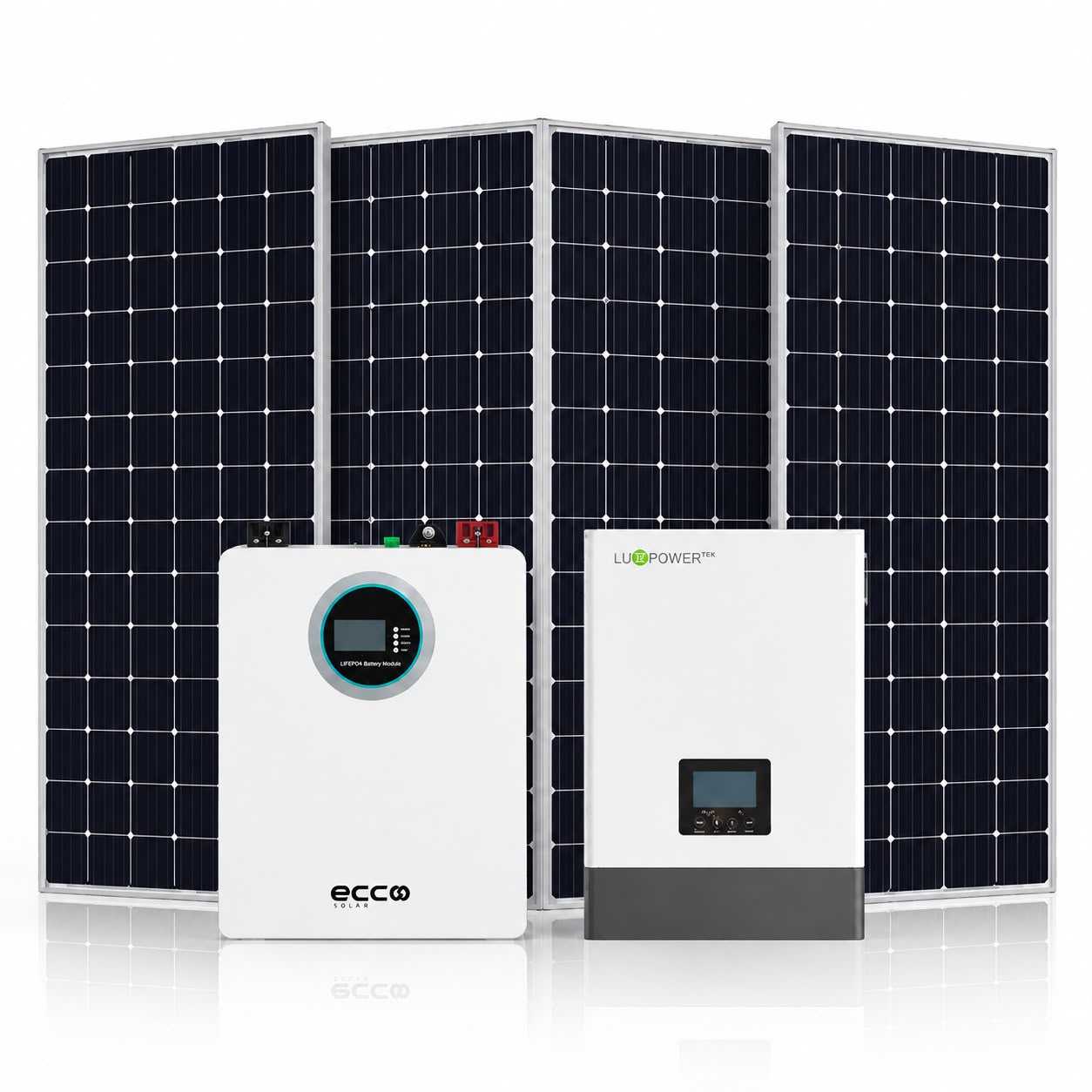6kW LuxPower Hybrid Solar System with 6 solar panels and 5kWh lithium battery